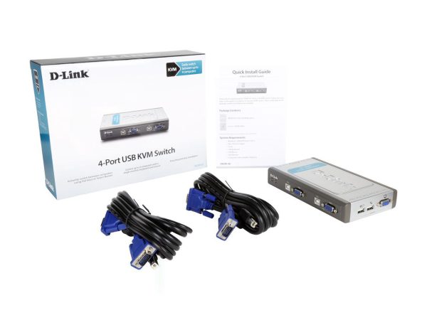 D-Link 4‑Port USB KVM Switch DKVM‑4U