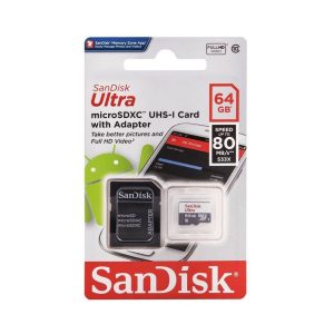 64GB SANDISK ULTRA microSD UHS-I CARD
