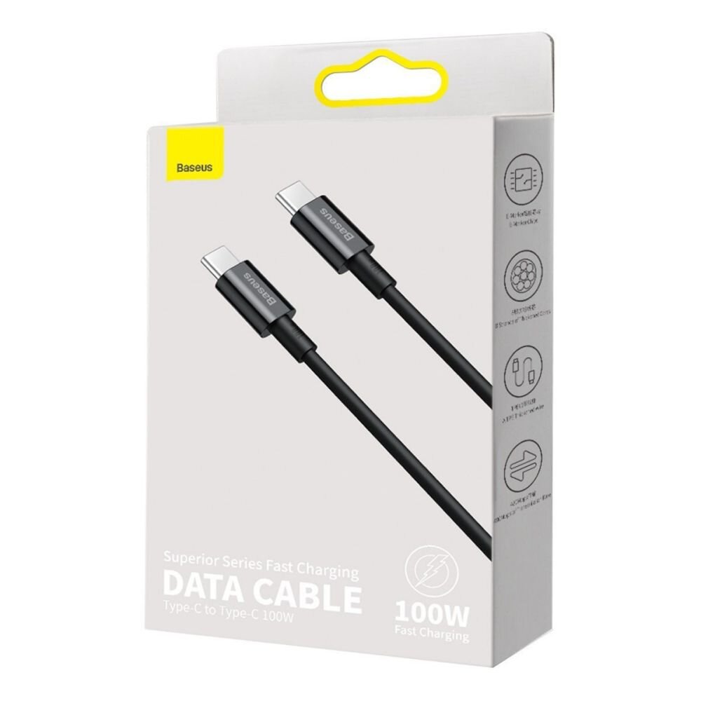 Baseus Superior 100W USB Type-C to Type-C PD Fast & Safe Charging Mobile Cable - 1M - CATYS-B01